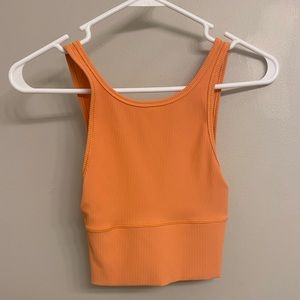 Lululemon Ribbed Power Pivot Tank- Orange
